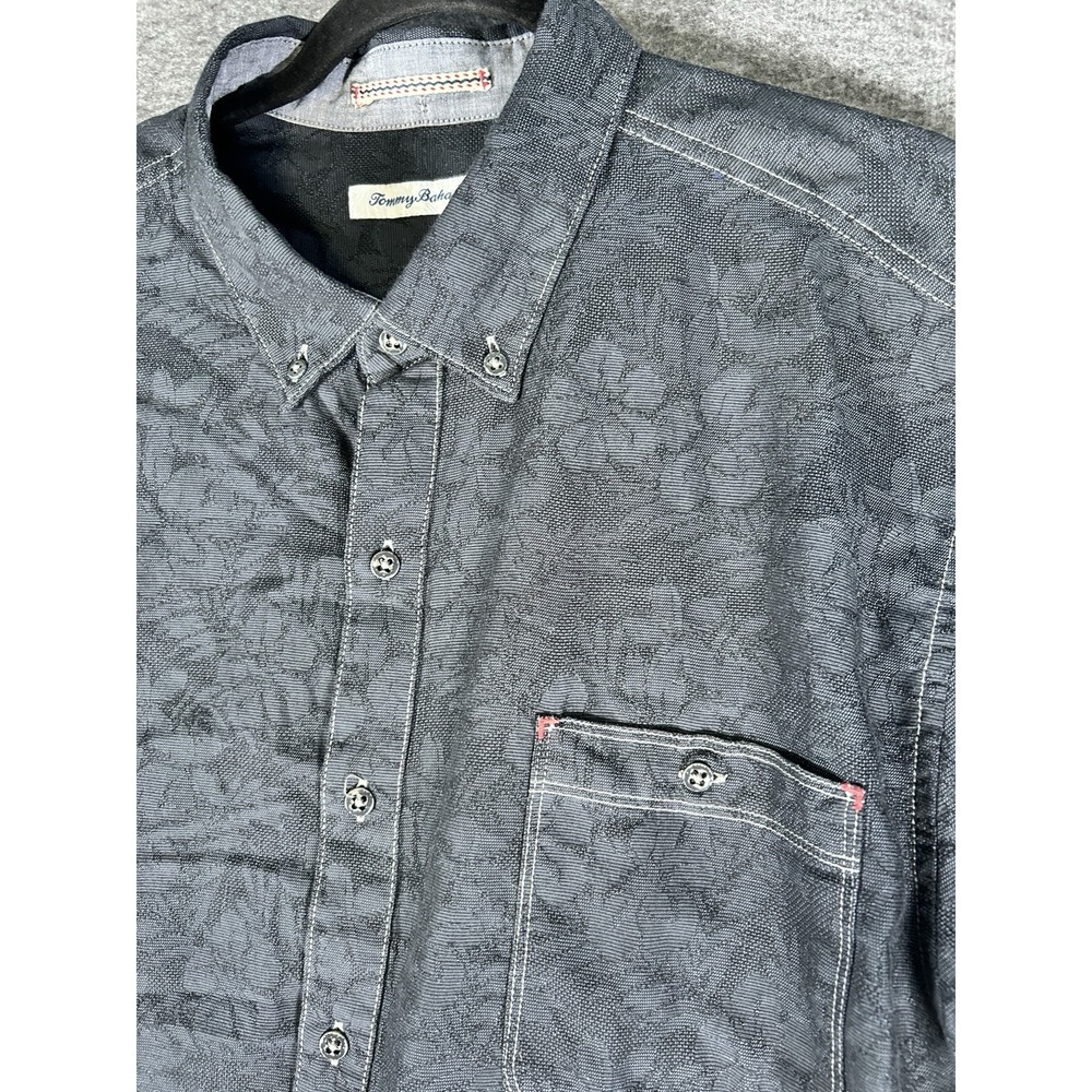 Tommy Bahama Island Zone Polo Shirt Mens XL Charcoal‎ Gray Golf Stretch Pocket